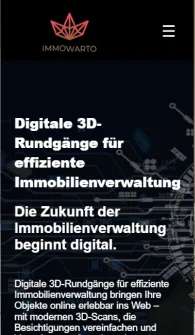 Mobile Ansicht der Immowarto Website