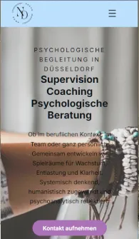 Mobile Ansicht der Nando Dowe Website